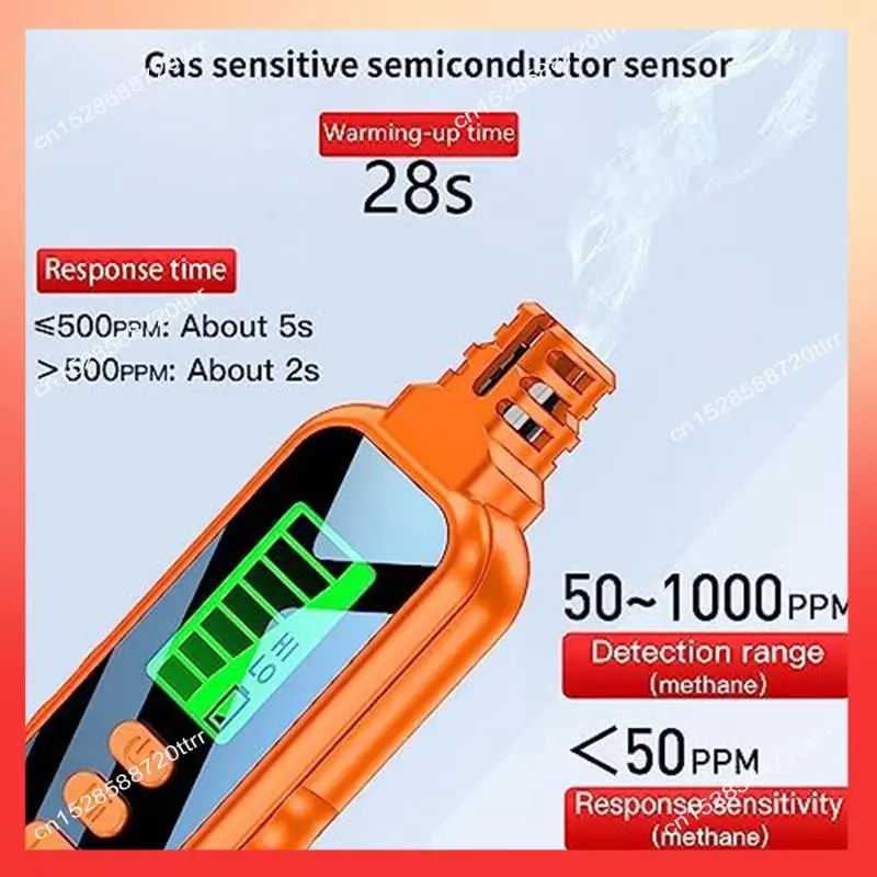 ABNR 1 Piece Portable Natural Gas Detector Alarm Sound Methane Hexane With LCD Screen 2 AAA Batteries For Home A