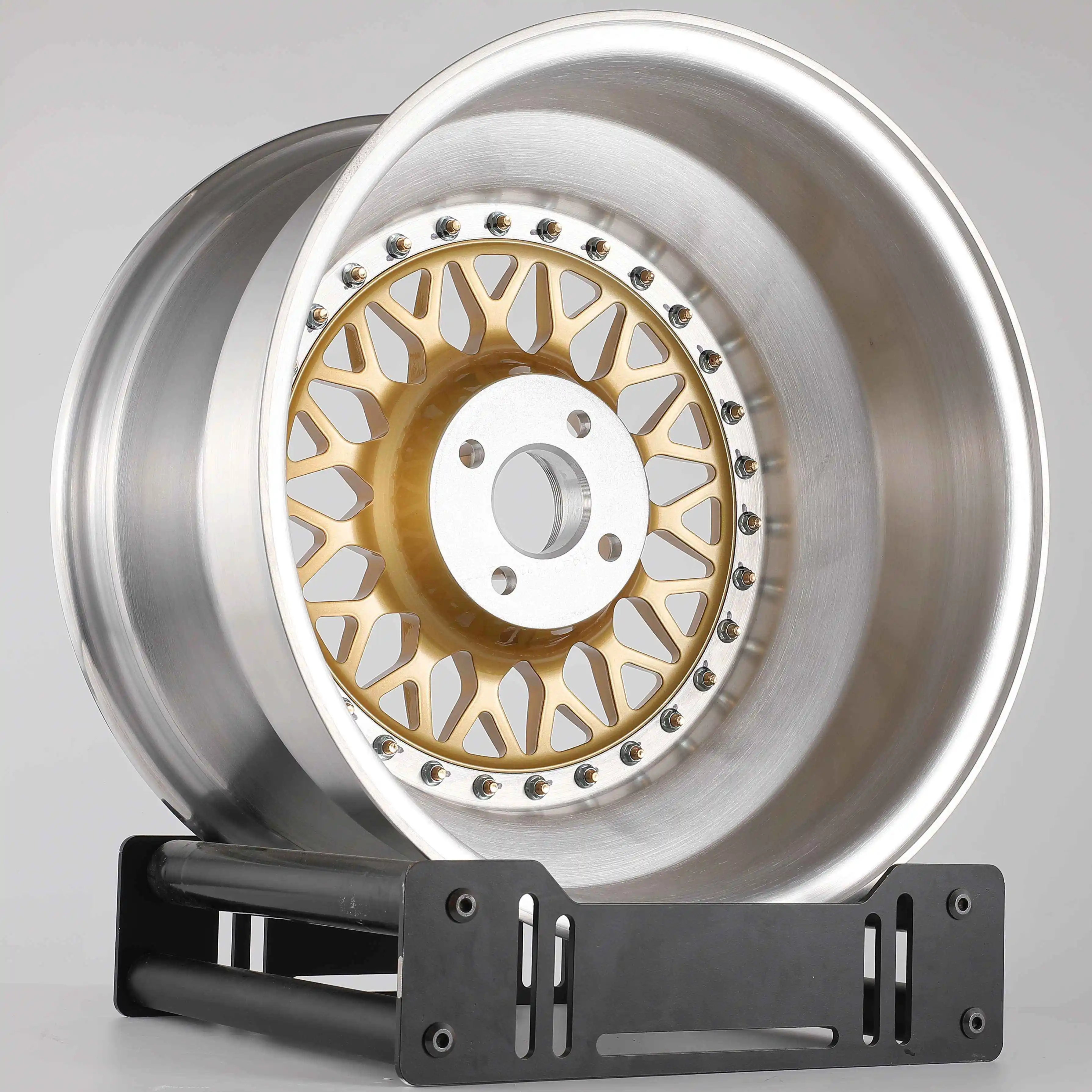 RS مزورة 3 قطعة 5X120 لسيارات BMW E30 M3 E60 E24 M6 E36 F82 E46 F82 ثلاثية الخطوة عجلات الشفاه 15 16 17 بوصة حافة سيارة مصنوعة من خليط معدني مخصص #3