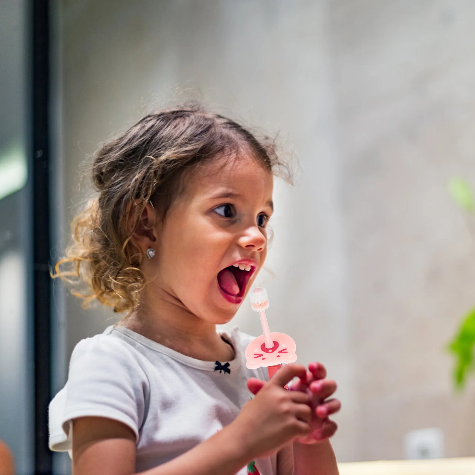 2 uds cepillo de dientes para bebé cepillos de dientes mordedor suave bambú Dental para aparatos ortopédicos limpieza Manual de la lengua del niño