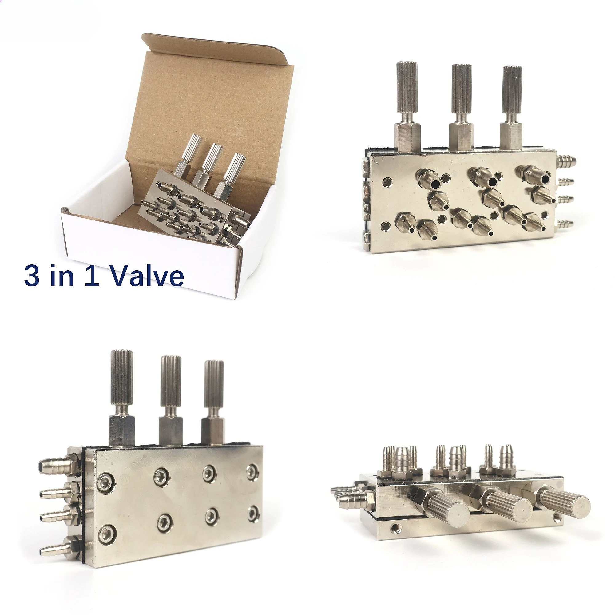 Bestsell 3 in 1 Lab Valve Control Chair Air Water Triple Diaphragm Membrane Valve Lab Equipment