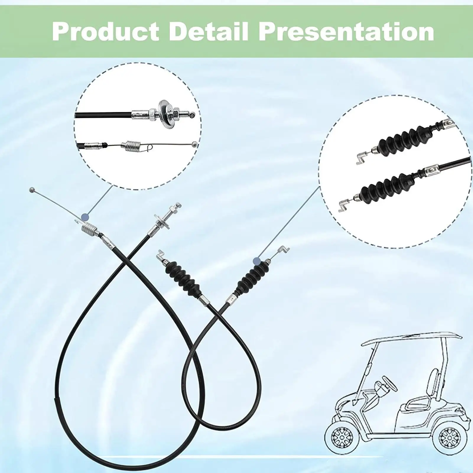 102336001 Impact Proof Wear Resistant High Strength Anti Aging Practical Accelerator Throttle Governor Cable for cart