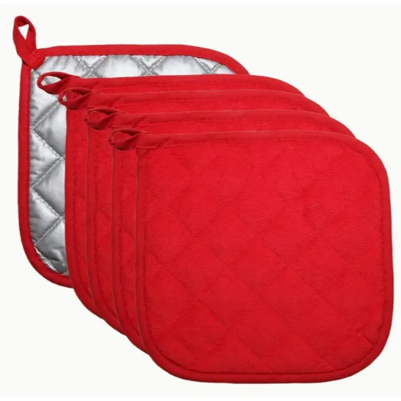 

4Pc Pot Holders Heat Resistant Potholders Cotton Hot Pot Pad Firm Grip Pot Holders Dining Table Mat Pot Holders Set Kitchen Tool