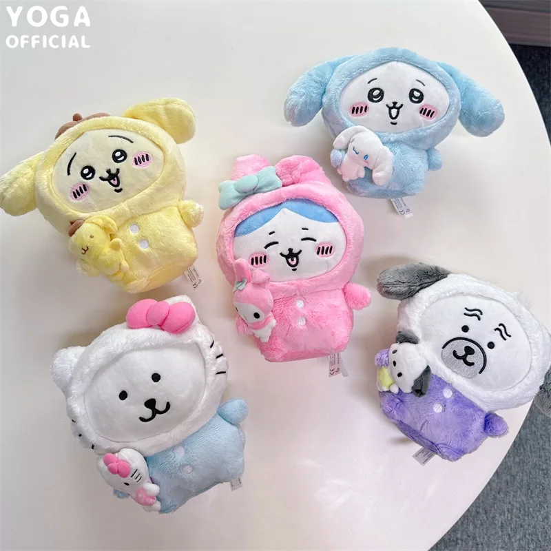 Miniso Cartoon Animation Chiikawas Hachiwares Usagis 11Cm Plush Doll Keychain Pp Cotton Filled Japanese Doll Pendant Gift