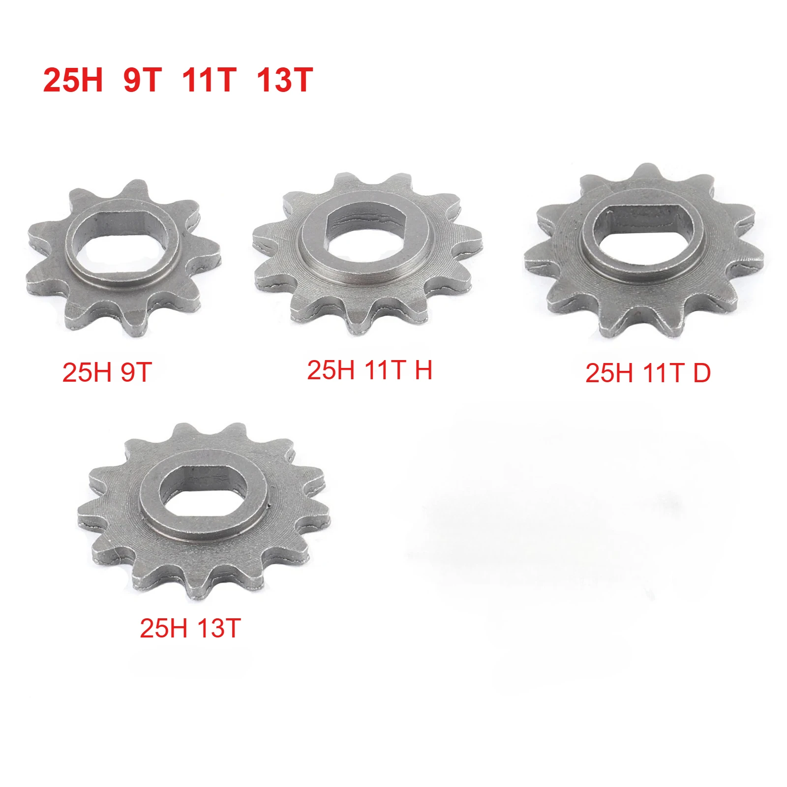Electric Scooter 9T 11T 13T 25H H-Shaped Sprocket Chain Motor Pinion Gear DC Motor Steel Sprocket for MY1020 High Speed Motor