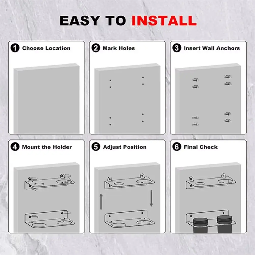 

Прочный строительный настенный органайзер для воронки, два чашки для капель, сверхмощный держатель для масляной воронки, дизайн настенного крепления