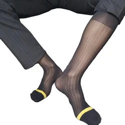 Men Sexy Nylon Silky Ultra-thin Socks Wear Traceless See-Through Sheer Stockings