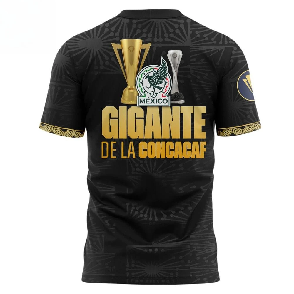 تي شيرت صيف 2025 للمنتخب الوطني للمكسيكو كونكاكاف كأس ذهبي 2025، تي شيرت مطبوع ثلاثي الأبعاد سريع الجفاف وجيد التهوية.