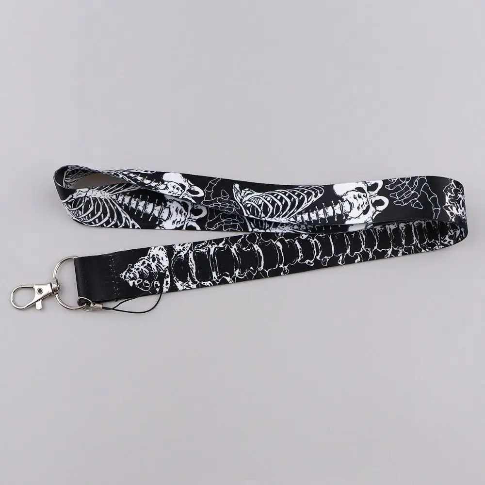 Skull Design Skull Credential Holder Skeleton Lanyards Punk Style Skeleton Lanyards Business Card Holders Event Badge