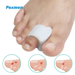 Pexmen-corrector de juanete para hombre y mujer, 2 piezas, espaciador de dedos grandes, almohadillas de Gel para aliviar el dolor, enderezar y alinear los dedos superpuestos