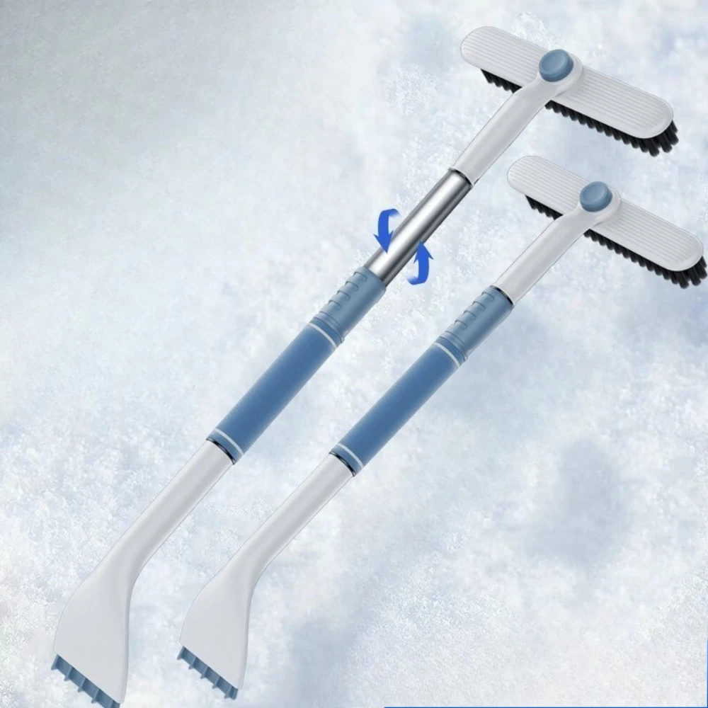 

Универсальный скребок для снега с щеткой 2 в 1, автоматическая масштабируемая съемная лопата для размораживания лобового стекла, защита от замерзания и удаления снега