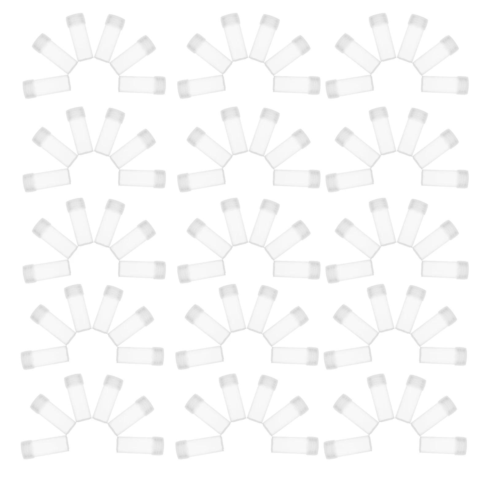 

100 Pcs Sample Container Bottle Mini Plastic Bottles with Lids Lab Vials Perfume Little Caps Clear Test Tube Containers