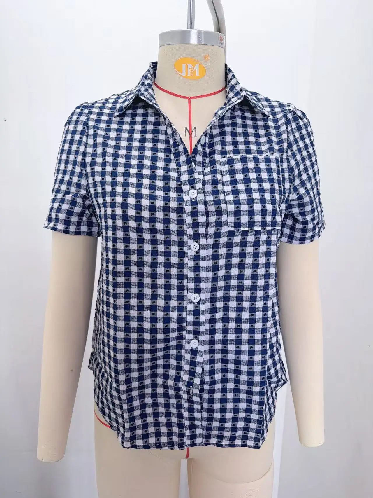 Women's Commuter Shirt Spring/Summer 2026 Collection Relaxed Fit Short-Sleeve Plaid Shirt With Pockets Casual and Stylish 6