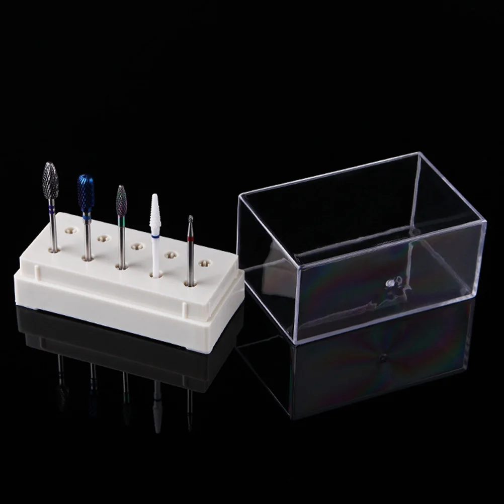 

1Pc Lightweight Environmental Nail Drill Bit Organizer 10 Holes Storage Box For Neat And Convenient Nail Grinding Bits