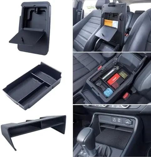 

PIMCAR 3-Pc Console Organizer for 2023-2026 CR-V Hybrid – Custom Fit ABS Storage Set