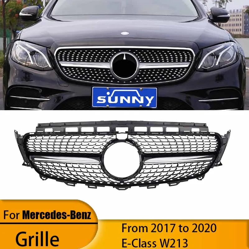 

Подходит для вертикальной планки передней панели Mercedes-Benz E-class Pre-W213GT 17-20 для изменения полной звезды, чтобы изменить центральную сетку.