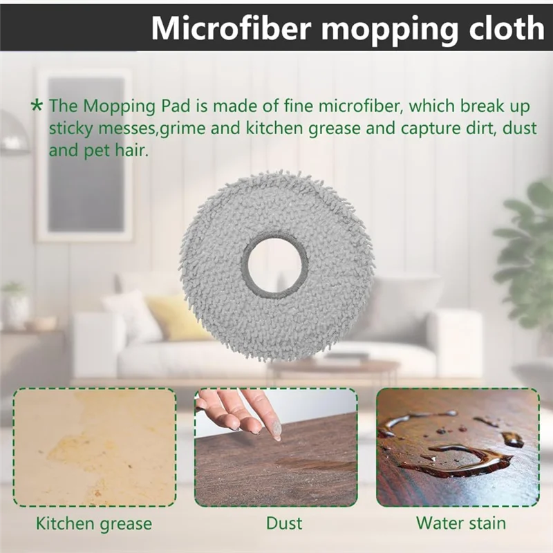 -ABPO Für Ecovacs Deebot T30S Roboter Staubsauger Zubehör Hauptseitenbürste Hepa-Filter Mopp Tuch Staubbeutel