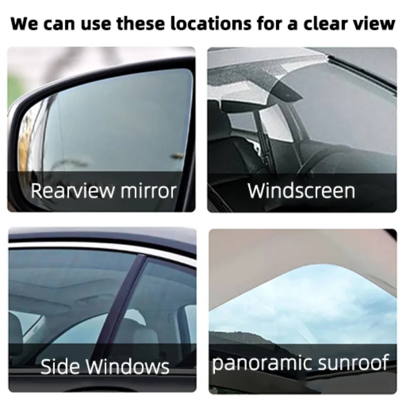 Glass Degreaser Front Mirror Side Window Cleaning Brush Hydrophobic Resin Remover Bird Droppings Glass Coating Remover