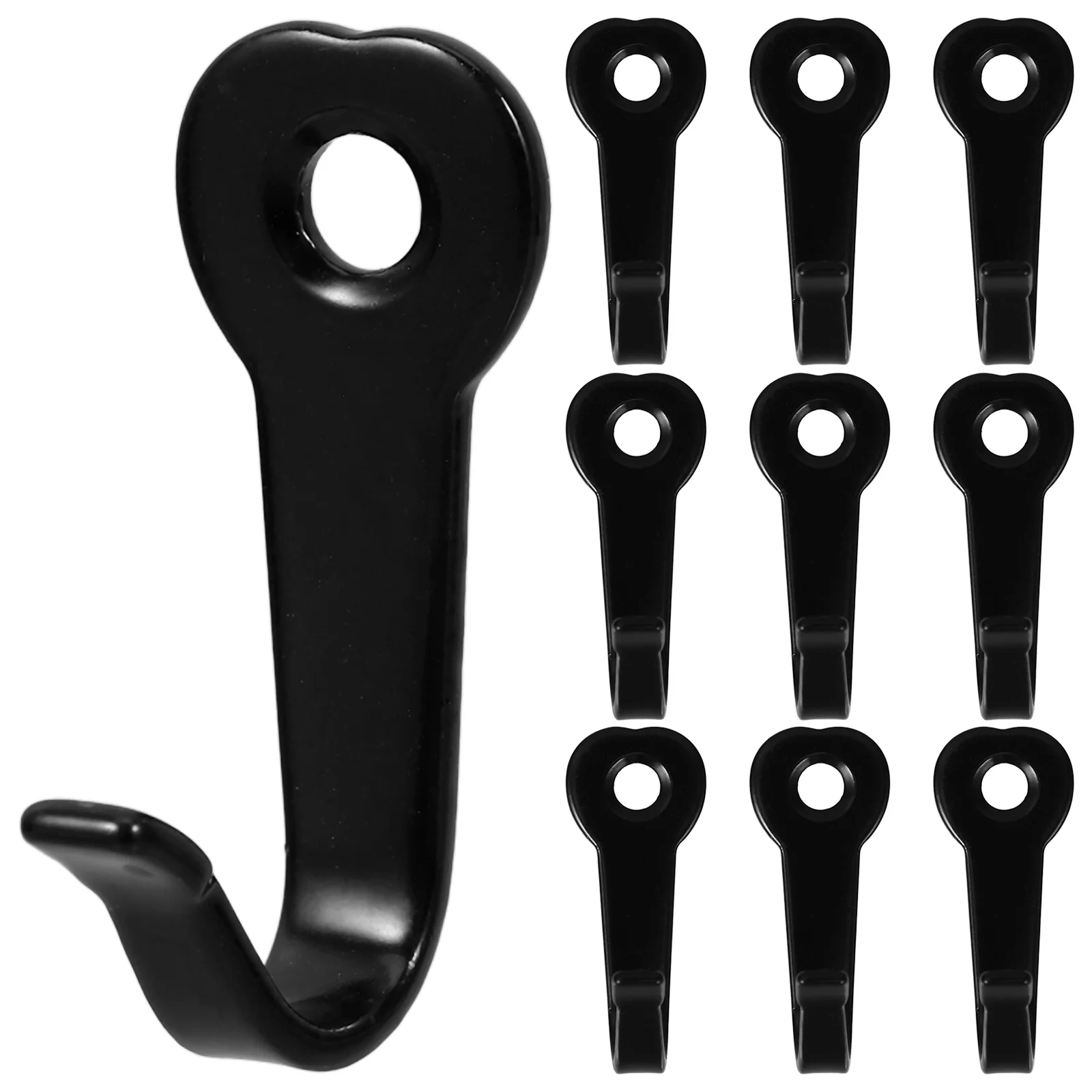 

10 Pcs Metal Hook Hat Hanging Hooks Wall Clothes Hangers Mounted Coat Wall-mounted Bag up