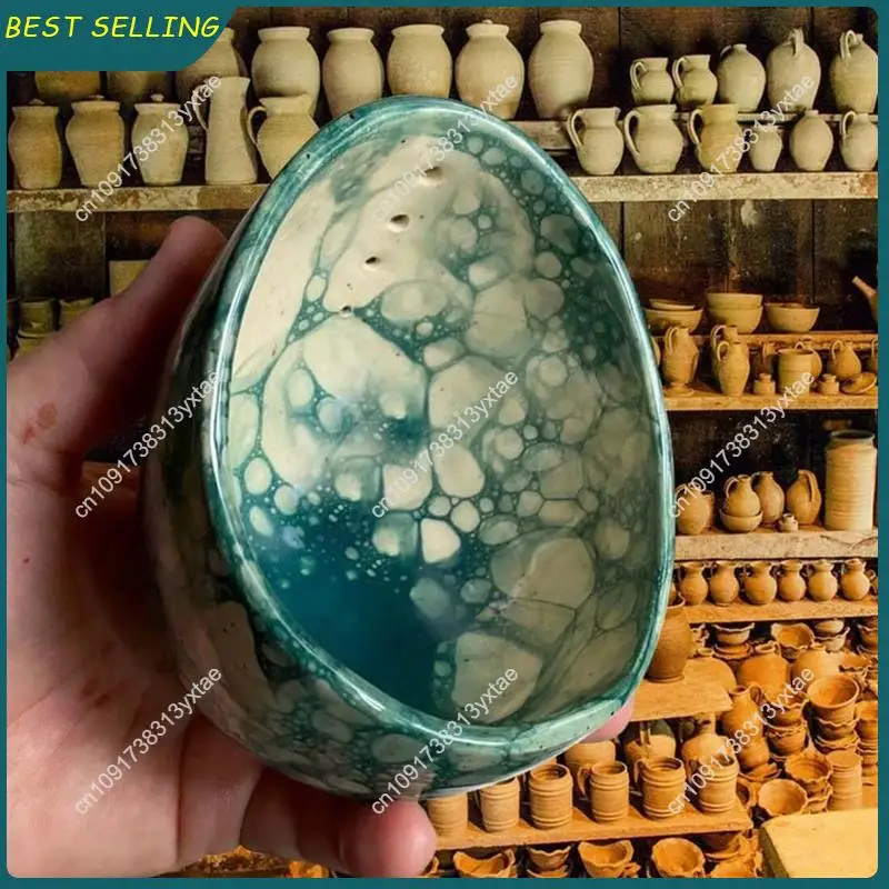 N09R-Multi-Function Pottery Herb Stripper And Peeling Bowl, Perfect For Kitchen Herb Preparations