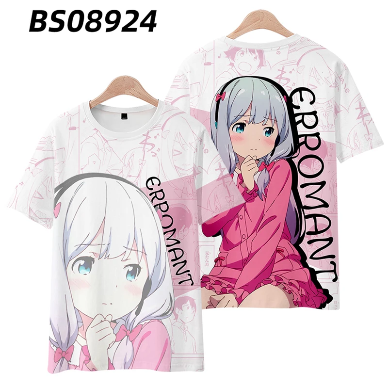 Мужская одежда с 3D аниме Eromanga Sensei, модная брендовая быстросохнущая футболка с круглым вырезом, уличные детские футболки унисекс с короткими рукавами