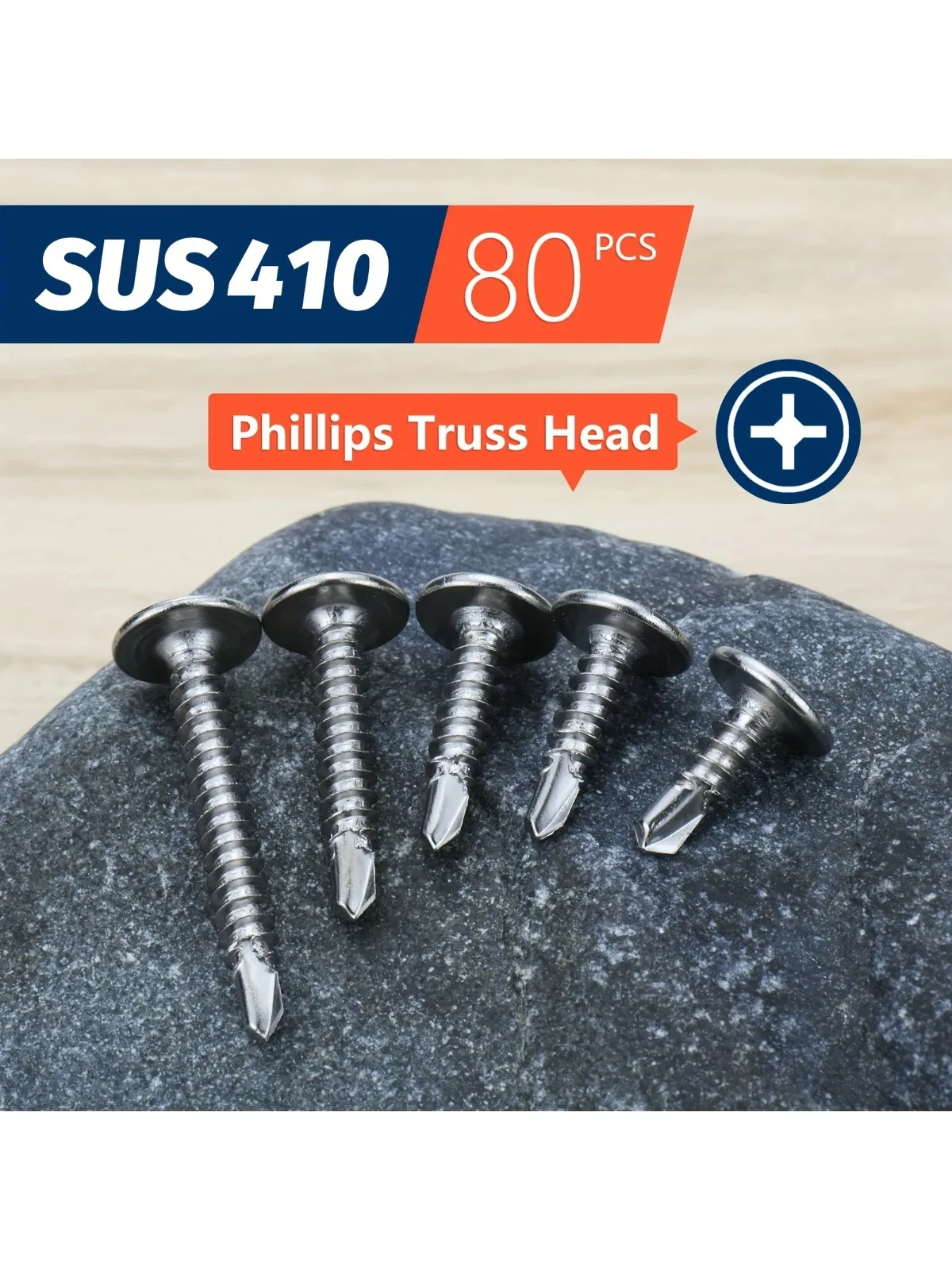 80 stks Gemodificeerde Truss Head Plaatwerk Schroeven Assortiment Kit Rvs Zelftappende Boren Schroeven voor Metaal Plastic Hout - afbeelding 2