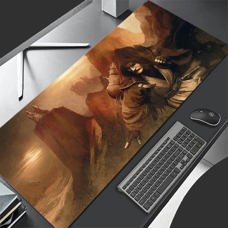 Gaming Mouse Pad Large Gamer XXL Keyboard Desk S-Star Warss O-Obi-Wan Kenobis Mouse Mat Carpet Rubber Tapis Notbook Pc Mousepad