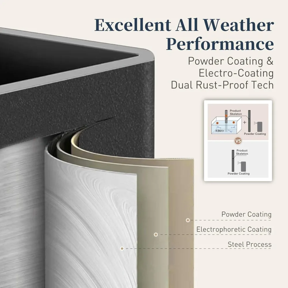 أطقم طعام للفناء مكونة من 7 قطع لـ 6 أشخاص، طاولة وكراسي خارجية مع كراسي طعام من الخيزران المبطن وكرسي لتناول الطعام في الفناء يشبه الخشب