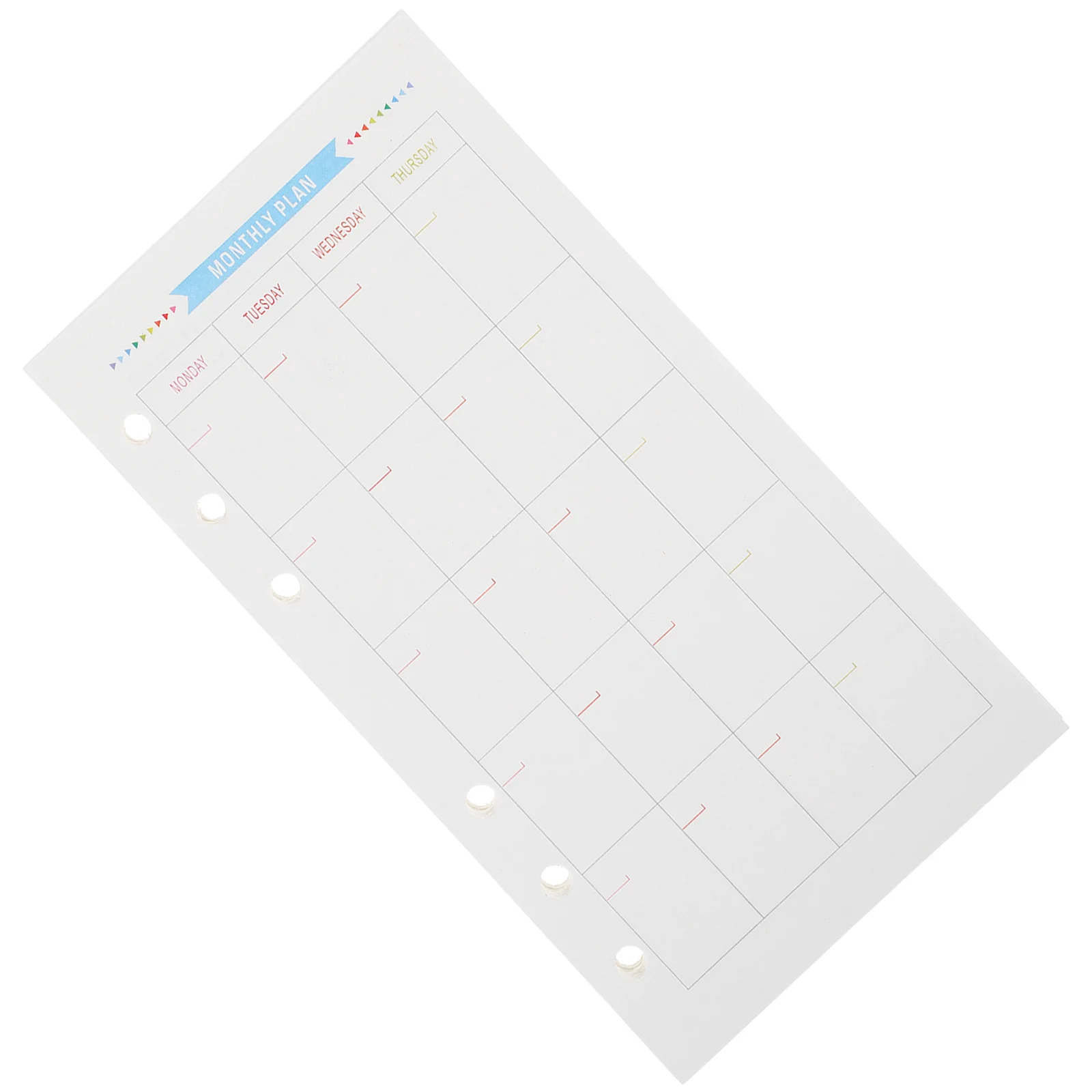 عبوات ورق A6 ذات 6 فتحات مقاس 17 × 9.7 × 1.4 سم ناعمة لمجلة مخطط دفتر الملاحظات منظم السفر أوراق إعادة تعبئة الموثق #1