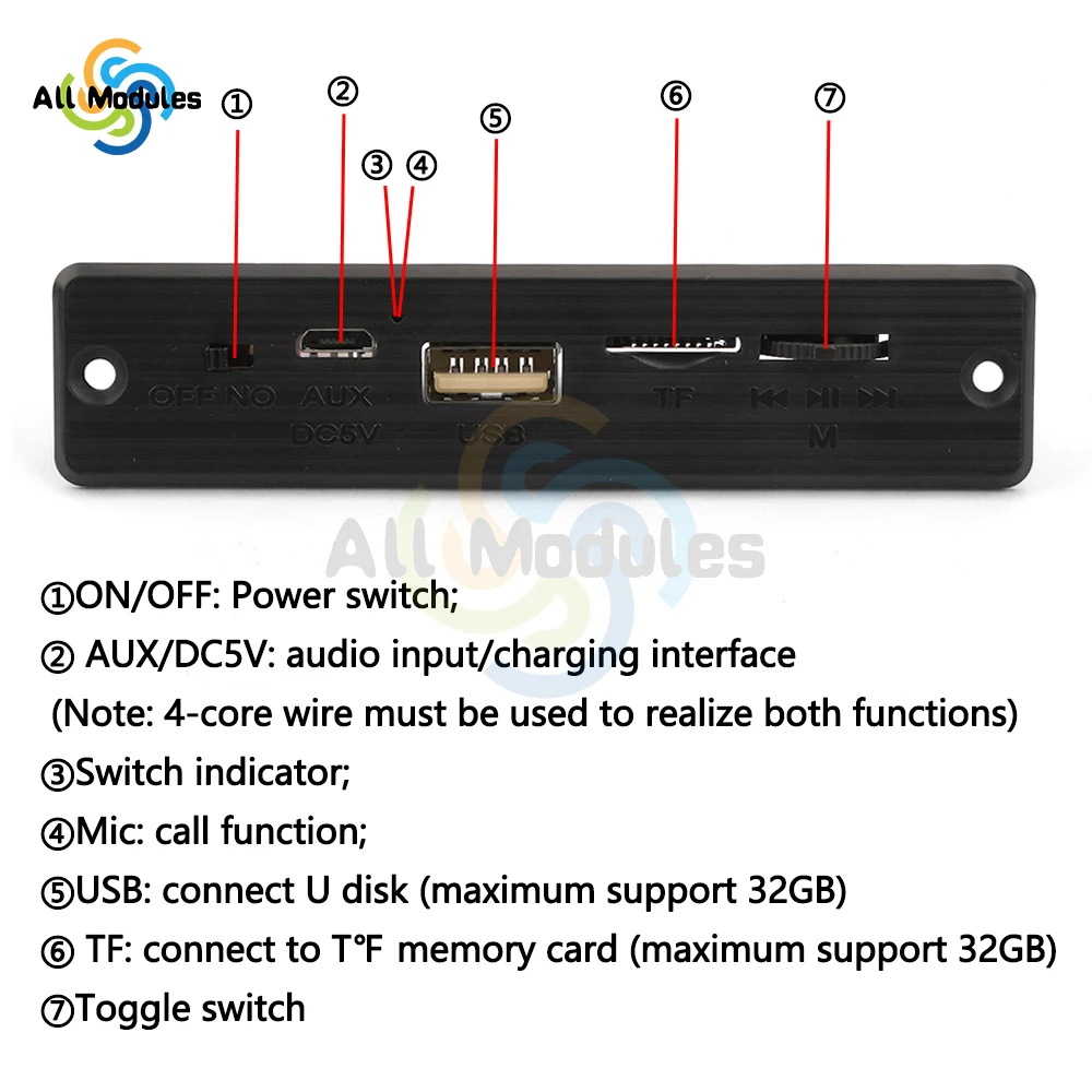Dc 5V 2X3W 6W Ampli…