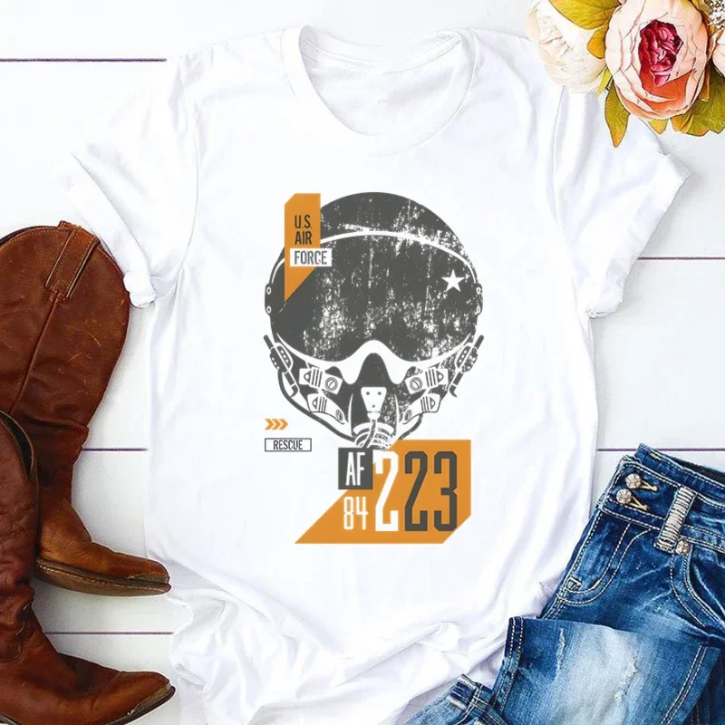 Camiseta Gun Maverick Goose para mulher, tops Harajuku, gráfico feminino, estilo coreano, kawaii, drop ship