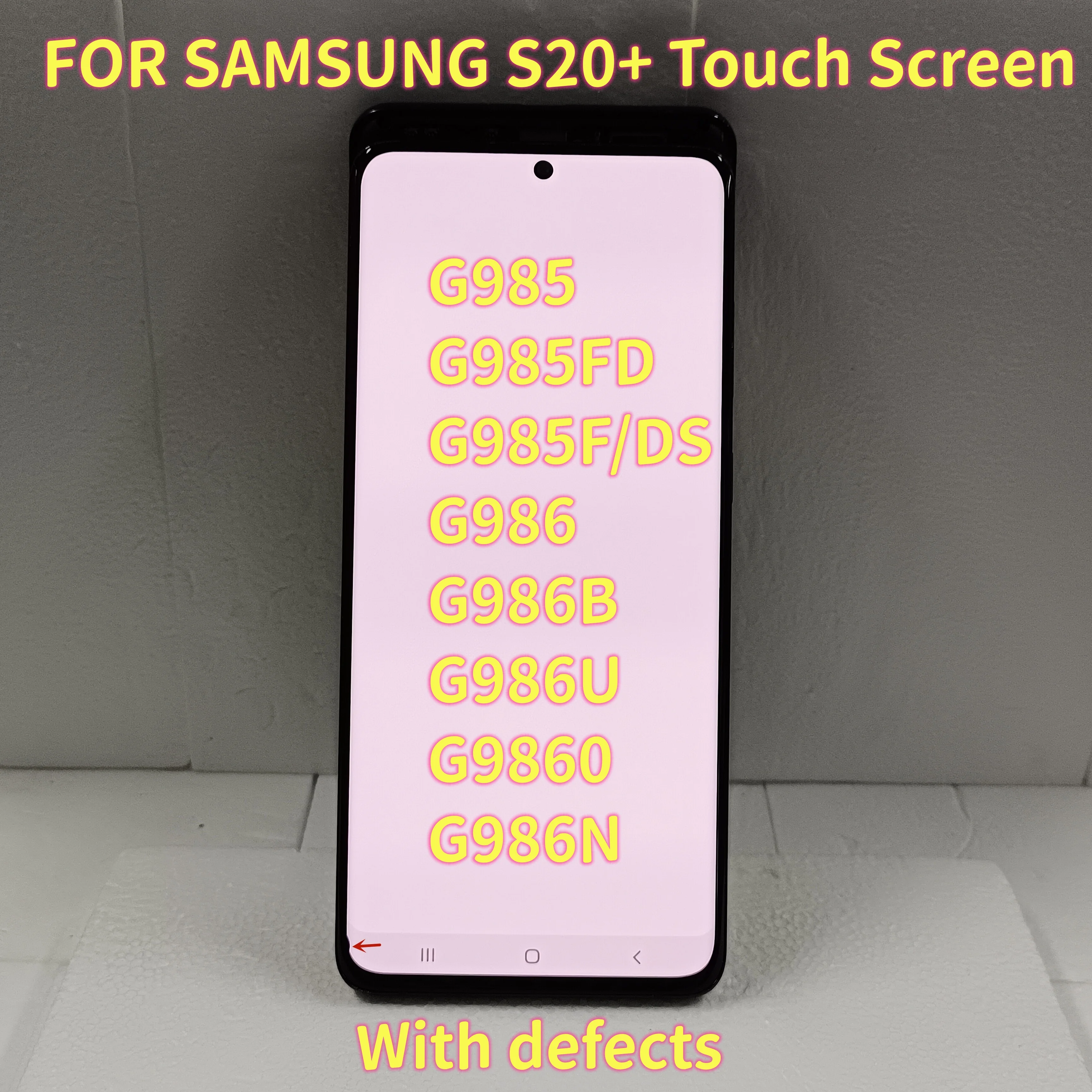 6.7\'\' AMOLED For Samsung Galaxy S20 Plus LCD Display  For Samsung S20+ G985F/DS G986B Display LCD Touch Screen With Frame