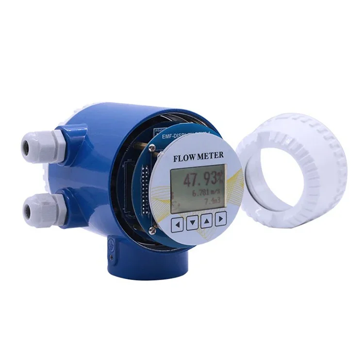 الصين العلامة التجارية الرقمية شاشة الكريستال السائل الصرف الصحي الصناعي مقياس الجريان الكهرومغناطيسي DN1200 OEM المدعومة