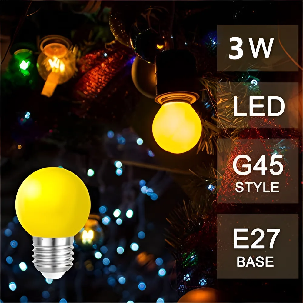 Imagem -05 - Lâmpada Led de Poupança de Energia Lâmpada Prática Decoração de Natal Bar Lâmpada 220v Disponível E27 B22 Cores 10 Pcs