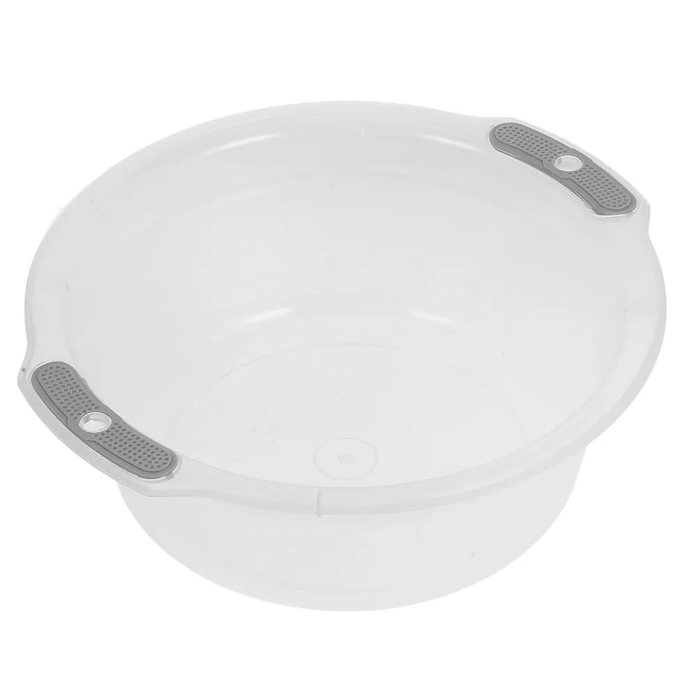 Plastic Round Wash Basin 13 Inch Large Capacity Lightweight for Home Dormitory Laundry Vegetable Washing Face Shampoo Dish Tub