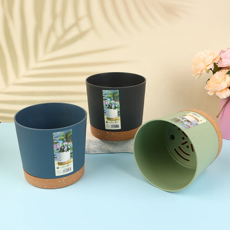 Succulent Plant Pot Round Double Layer Green Plant Flowerpot Succulent Small Flower Pot For Cactus With Drainage Hole Pots