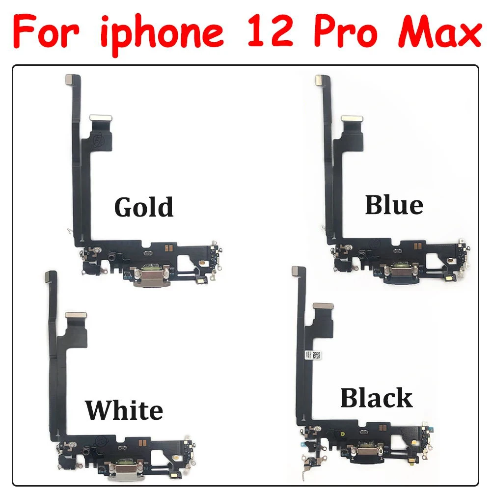 

5 шт./лот, новинка для IPhone 12 Pro Max, USB-порт для зарядки, док-станция, разъем, плата, гибкий кабель с микрофоном