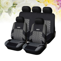 4/9 Pcs Car Front Seats Covers Universal Auto Seat Cover Letters Embroidered Dust Proof Car Seat Protector Mat A30