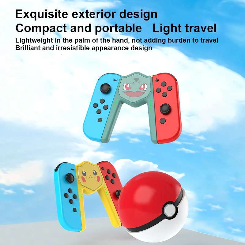 BANGSHE Game Left & Right Charging Dock Grip Compatible with Nintendo Switch V-shaped Gamepad Charger for Switch Oled Controller