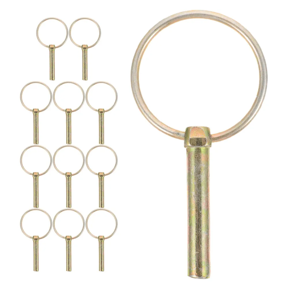 

12pcs Safety Pin Heavy Duty Zinc Plated Farm Trailer Clevis Hitch Ring Locking Shaft Accessories Durability Reliable Versatile