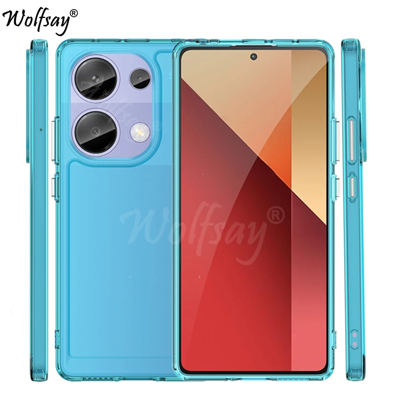 Transparent Case For Redmi Note 13 Pro 4G Soft Candy Color Clear Case Redmi Note 13 Pro 4G Cover For Redmi Note 13 Pro 4G Case