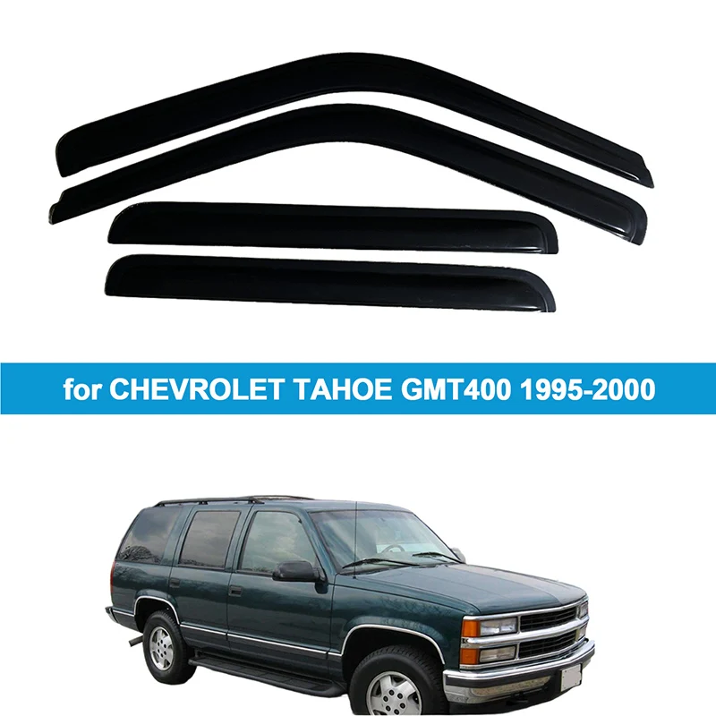 

Rain Guards Window Visor for Chevrolet Tahoe gmt400 4-Door 1995 1996 1997 1998 1999 2000 Wind Deflectors Door Visor Vent Shades