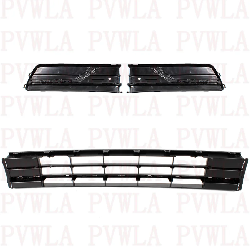 Front Bumper Fog Lamp Grille Cover + Center Lower Grille 561854661L 561854661G 561853671H For VW Passat 2016 2017 2018 2019 2020