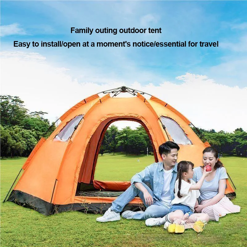 

5-8 Person Camping Tent Outdoor Automatic Hexagonal Tent No Need for Construction Quick Opening Portable Changing Tent 2023 New