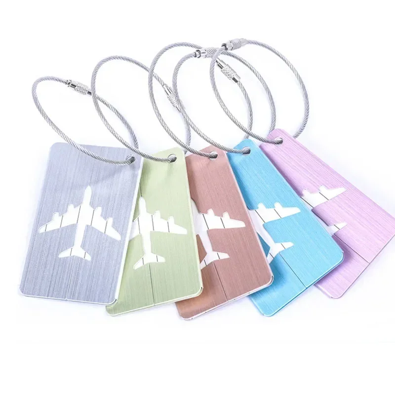 Fashion Metal Travel Luggage Tags Baggage Name Tags Suitcase Address Label Holder Aluminium Alloy Luggage Tag Travel Accessories