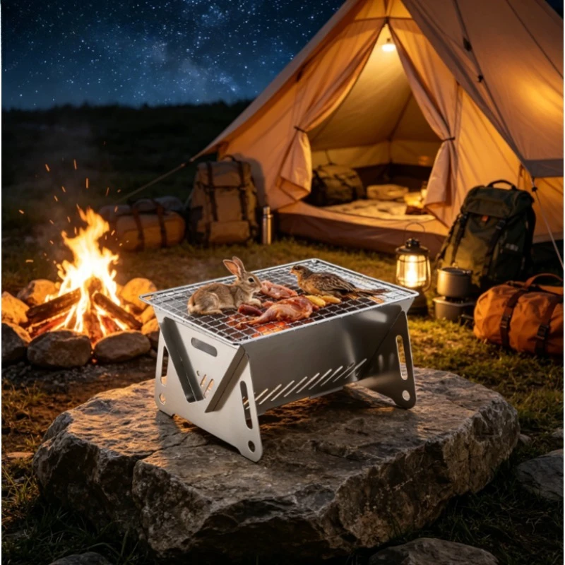 Stainless Steel Incinerator Gr - огляд і ціна Camp Grill Portable Folding