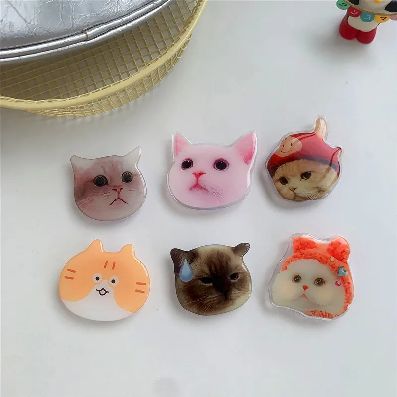 

Cute Cat Kitty Mobile Phone Holder Stand Anti-Fall Lazy Finger Ring Bracket Grip For IPhone 14 15 Samsung Huawei Foldable Hoder