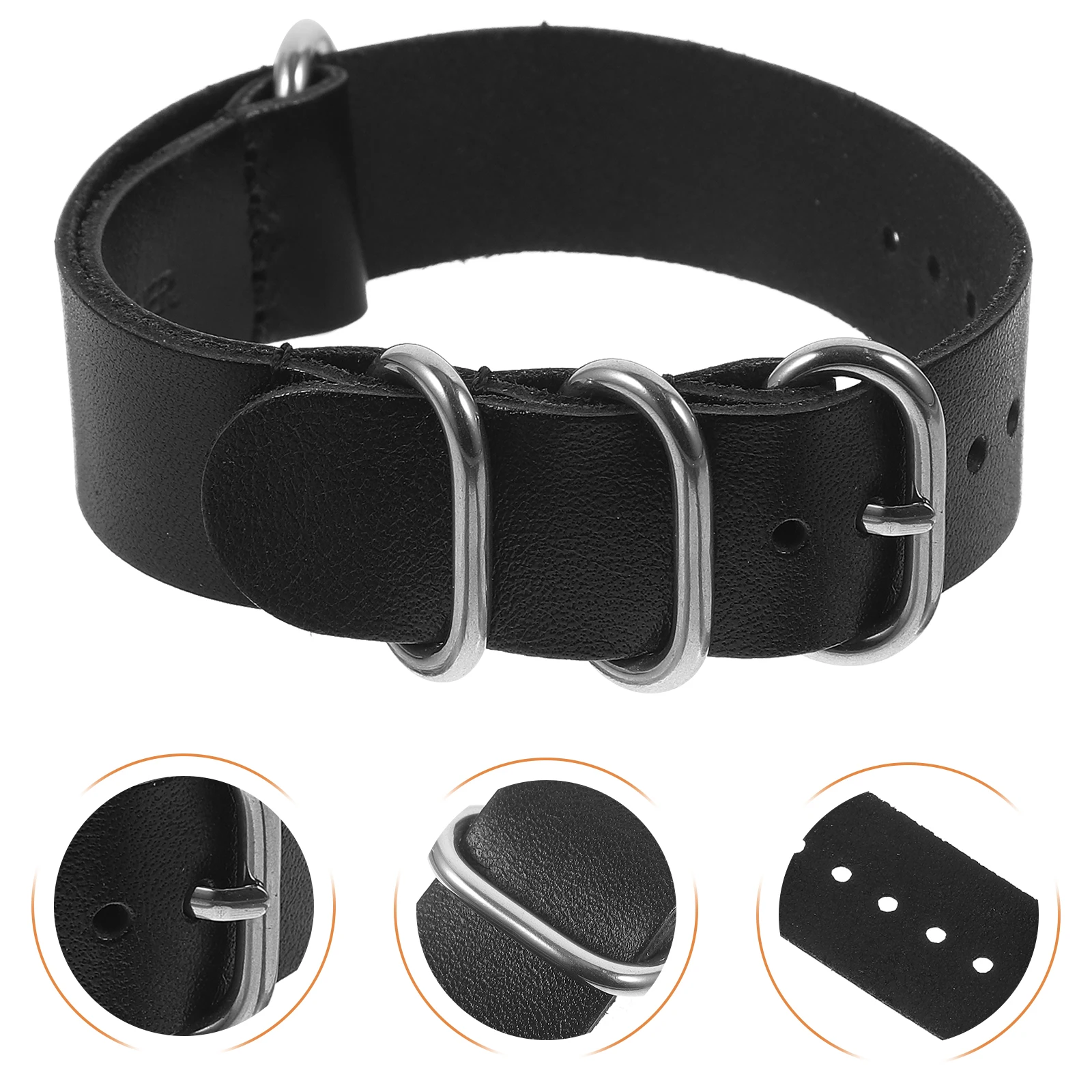 

Watch Strap Replacement Band 20mm Black Silver Clasp Classic Skin Friendly Wristband for Men