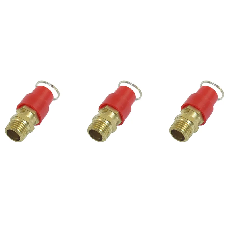 YWDZ-3X Pressure Relief Valve 1/4 Zoll PT Air Compression Valve Red + Gold