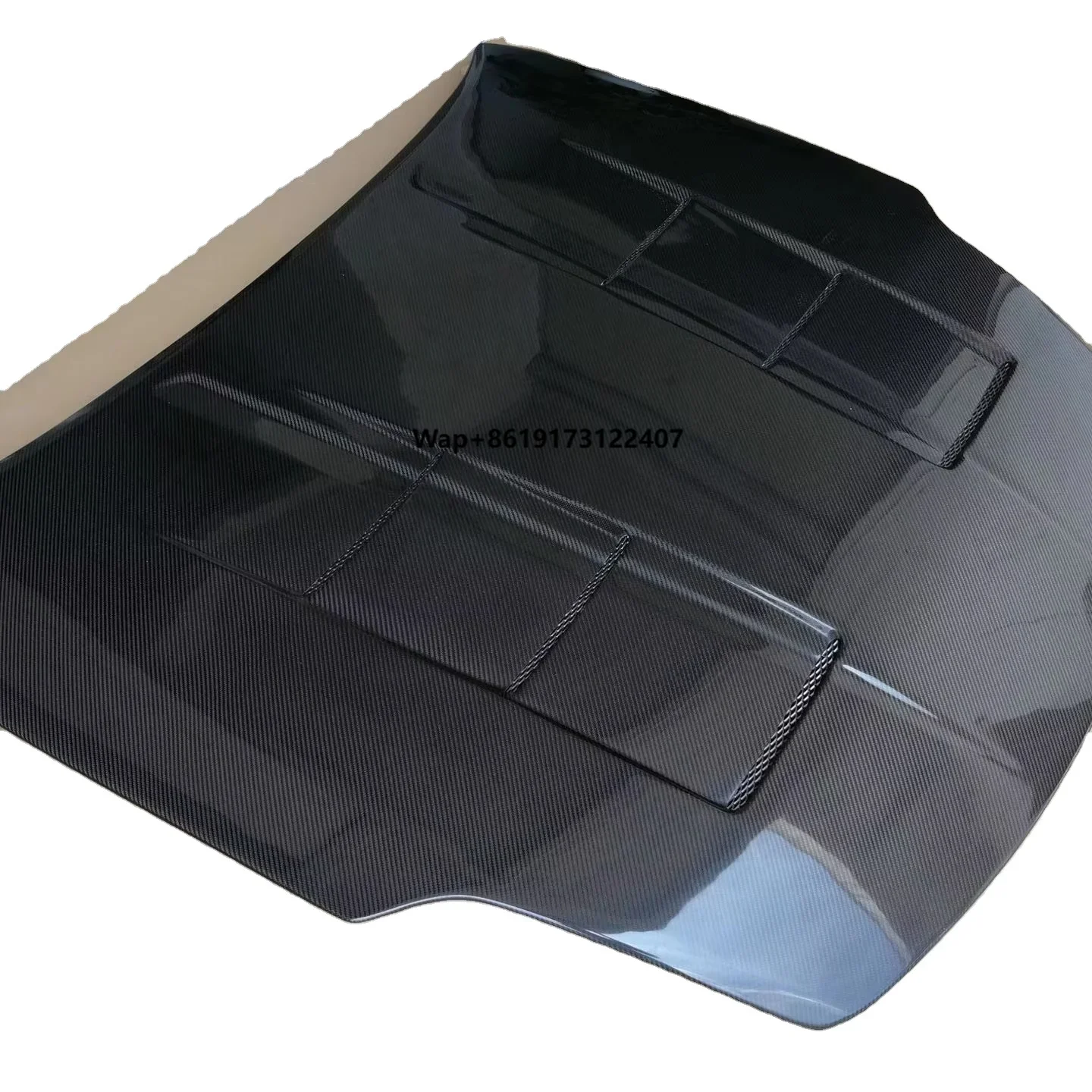 

OEM Custom Black Carbon Fiber Engine Hood for Sport Cars-Matte Surface High Strength High Temp Resistance Vented Racing Style