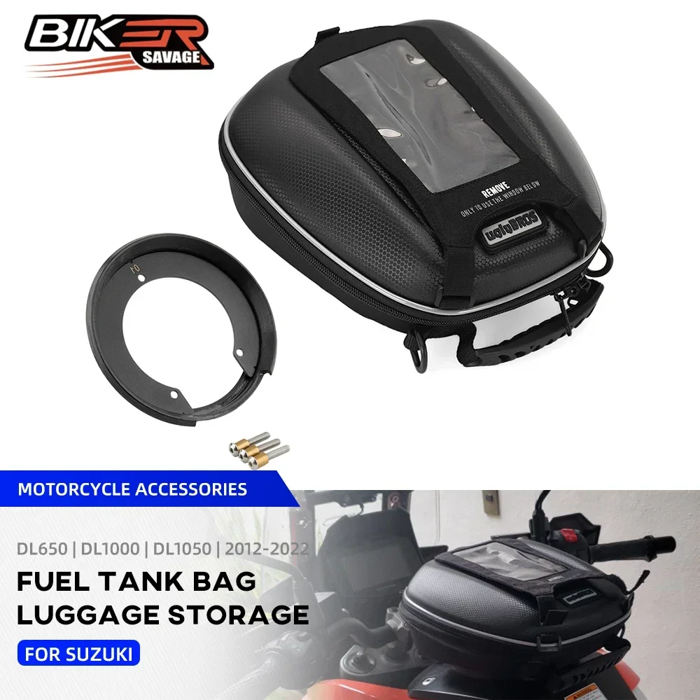 2024 borsa serbatoio sella per SUZUKI DL650 DL1000 DL1050 XT V-Strom 2012 + moto GPS Phone Racing Tanklock bagagli impermeabile